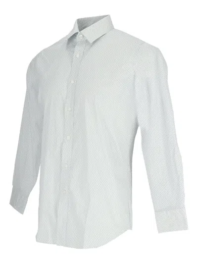 Scotch & Soda Dot Print Modern Fit Dress Shirt In White