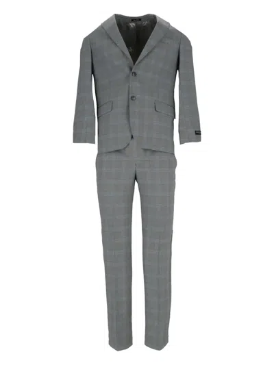 Scotch & Soda Checked-pattern Single-breasted Suit