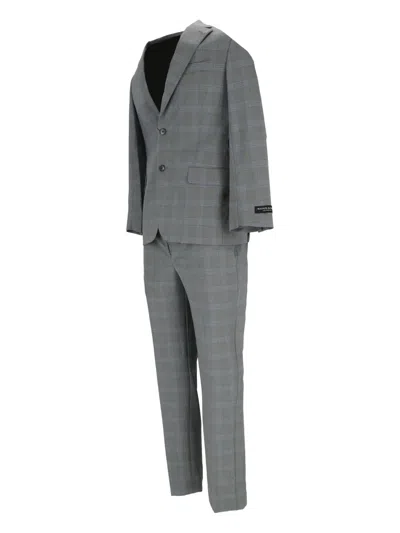 Scotch & Soda Checked-pattern Single-breasted Suit