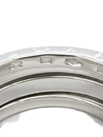 Pre-owned Bvlgari 18k White Gold Triple Band Ring