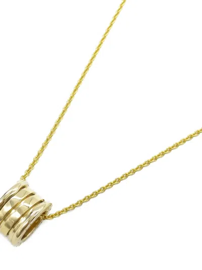 Pre-owned Bvlgari 2010s 18k Yellow Gold B-zero1 Necklace
