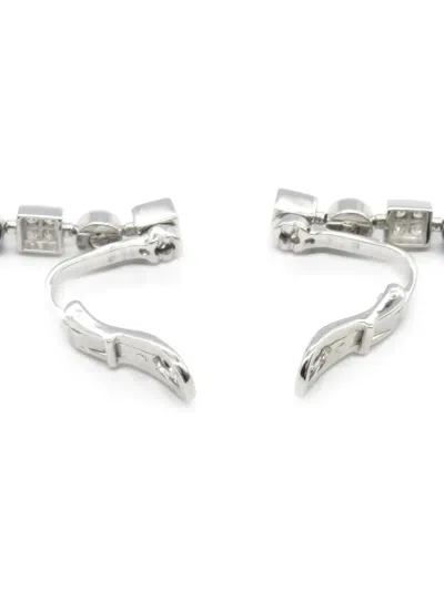 Pre-owned Bvlgari 18k White Gold Diamond Earrings