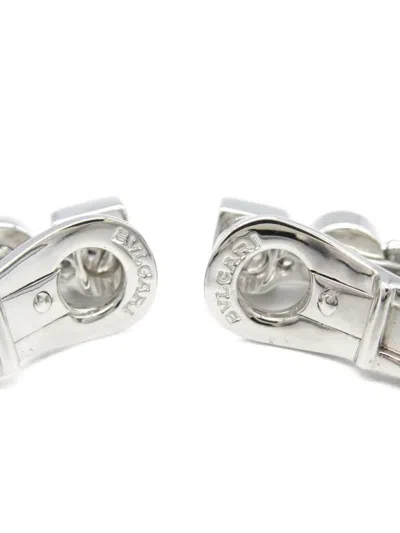 Pre-owned Bvlgari 18k White Gold Diamond Earrings