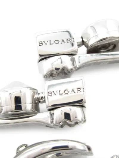 Pre-owned Bvlgari 18k White Gold Diamond Earrings