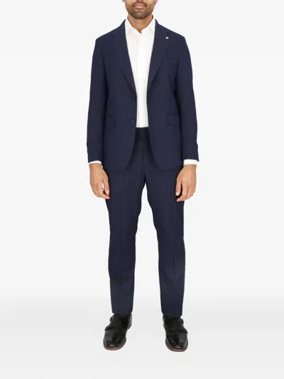 Scotch & Soda Pinstripe Suit In Blue