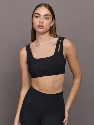 Carbon38 Cutout Bra In Melt In Black