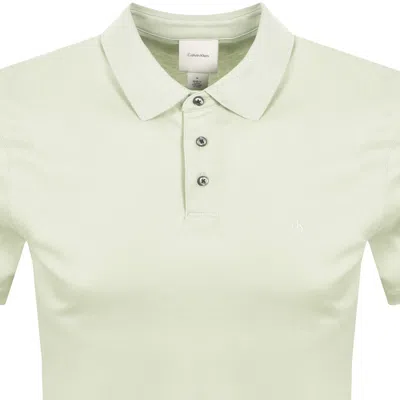 Calvin Klein Chest Emblem Polo T Shirt Green In Green