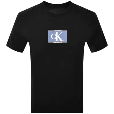 Calvin Klein Box Logo T Shirt Black In Black