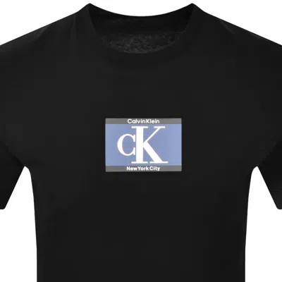Calvin Klein Box Logo T Shirt Black In Black