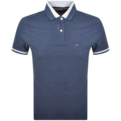 Tommy Hilfiger Contrast Collar Polo Navy Heather In Blue