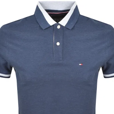 Tommy Hilfiger Contrast Collar Polo Navy Heather In Blue