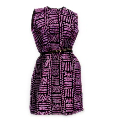 Chuks Collins Women's Purple Ajah New Collection Drop2- A-line Skirt Shift Dress In Batik Cotton