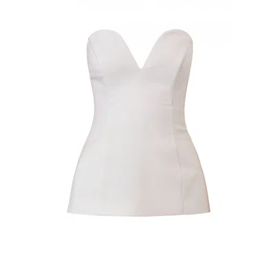 Aggi By Halewski Women's Lamia Off White Corset Top