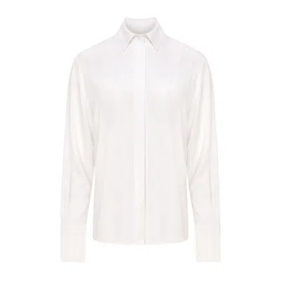Mandragora Women's Neutrals / White Ecru Linen And Viscose A Long, Flowing Shirt - Ora