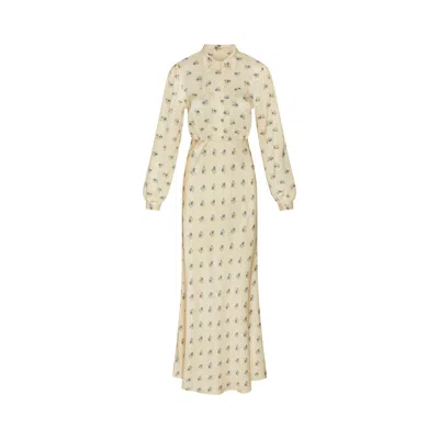 Folk Saint Women's Neutrals / White Dahlia Dress - Kindred Floral