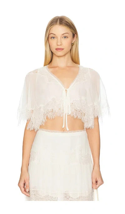 Loveshackfancy Thessia Top In White
