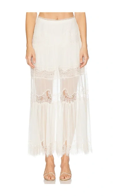 Loveshackfancy Aureline Skirt In White