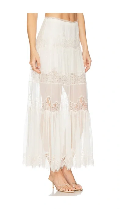 Loveshackfancy Aureline Skirt In White