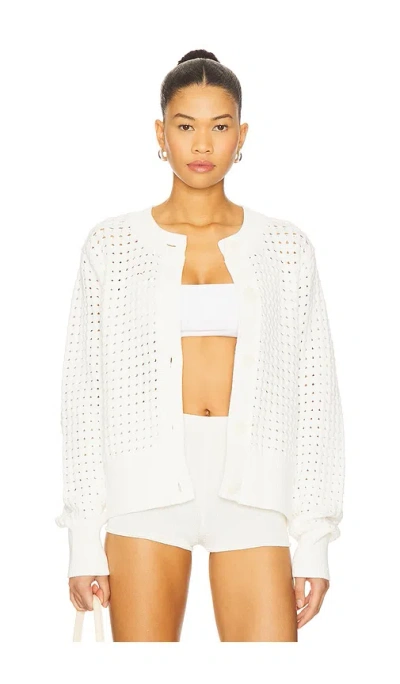 Varley Bettina Textured Knit Jacket In Animal Print