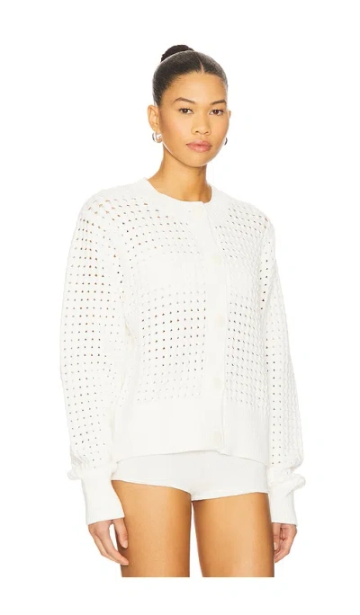 Varley Bettina Textured Knit Jacket In Animal Print