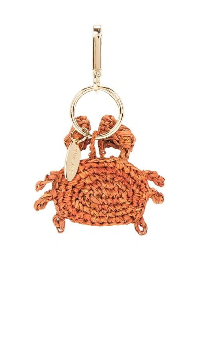 Poolside The Crab Raffia Bag Charm