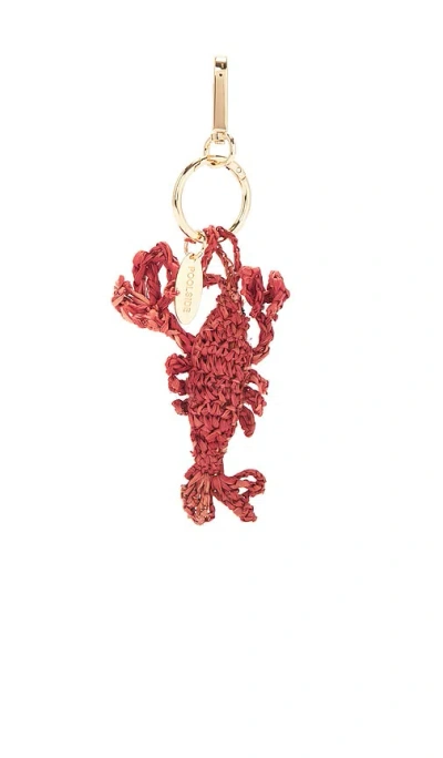Poolside The Lobster Raffia Bag Charm