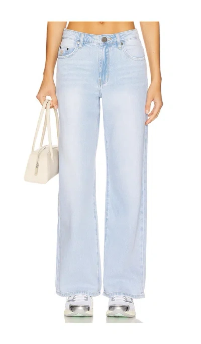 One Teaspoon Jackson Mid Waist Wide Leg In Blue