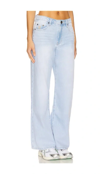 One Teaspoon Jackson Mid Waist Wide Leg In Blue