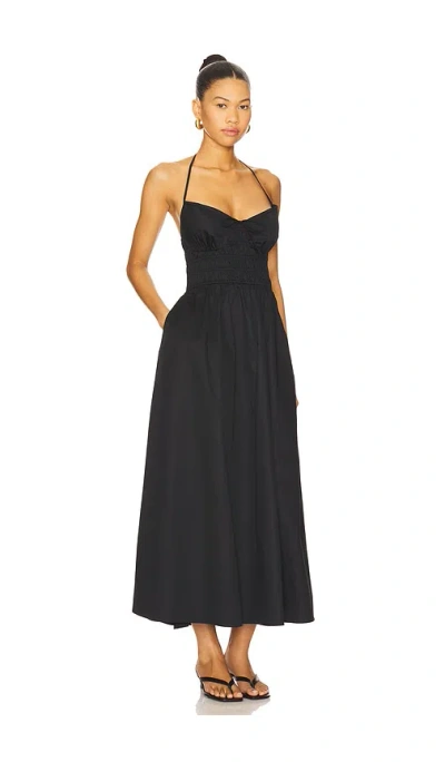 Solid & Striped The Lolita Smocked Corset Dress In Black
