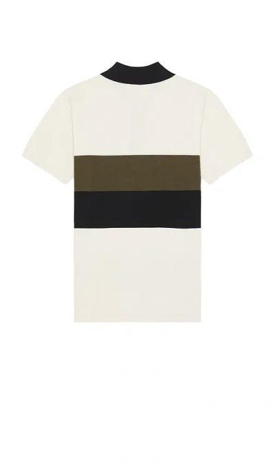 Les Deux Raul Colorblock Stripe Zip Polo