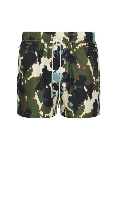Oas Foliago Swim Shorts In Green