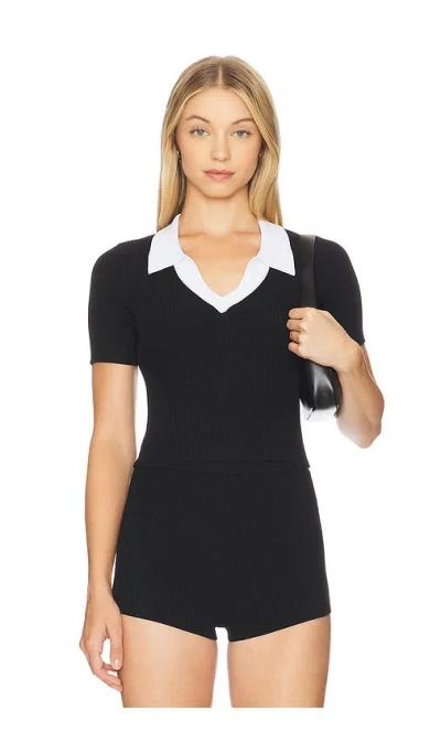 Nakedvice The Kirby Polo Top In Black