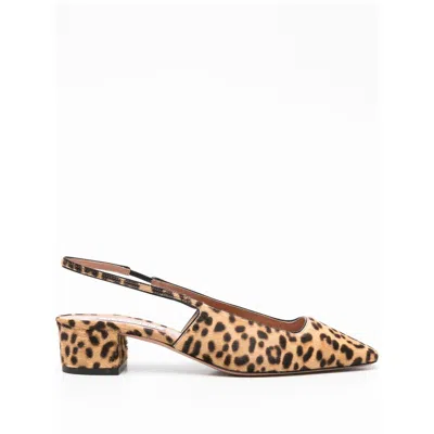 Aquazzura Ginza 35 Leopard-print Calf Hair Slingback Pumps In Multi