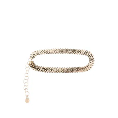 Rabanne Gold Chain Belt With Coin-shaped Links In Gold