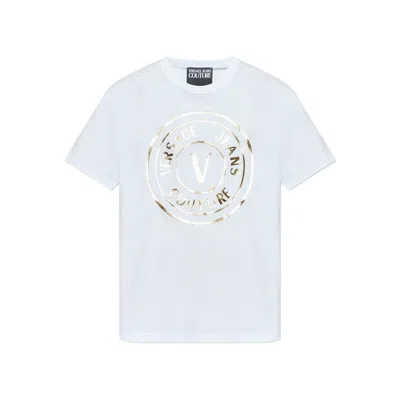 Versace Jeans Couture Logo-print Cotton T-shirt In White