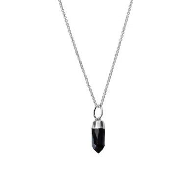 Mirabelle Jewellery Women's Black / Silver Mini Point Black Onyx Pendant On Sterling Silver