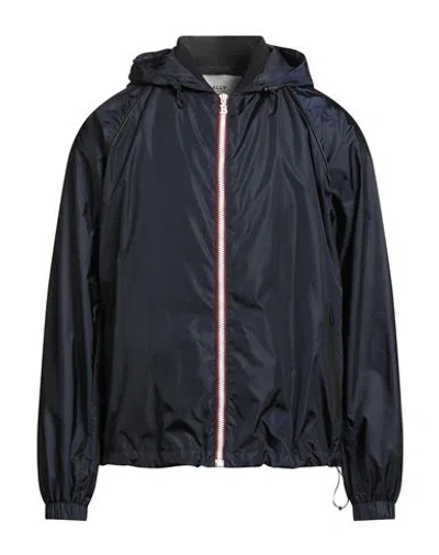 Bally Man Jacket Navy Size 48 Nylon, Polyester, Elastane, Lambskin In Black