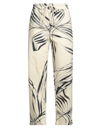 Gentryportofino Woman Pants Beige Size 16 Cotton In Neutral