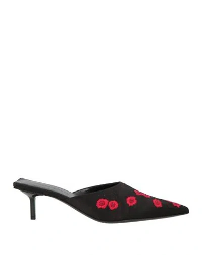Magda Butrym Woman Mules & Clogs Black Size 8 Viscose, Silk In Black
