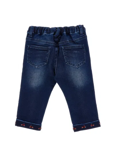 Monnalisa 5 Pocket Jeans With Scooter In Blue