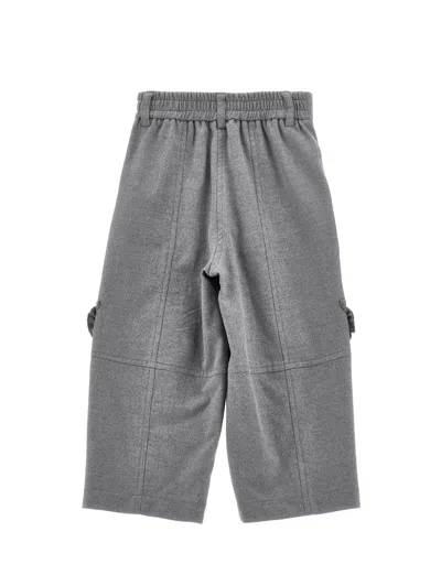 Monnalisa Cargo Trousers In Gray