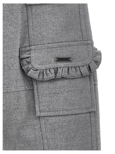Monnalisa Cargo Trousers In Gray