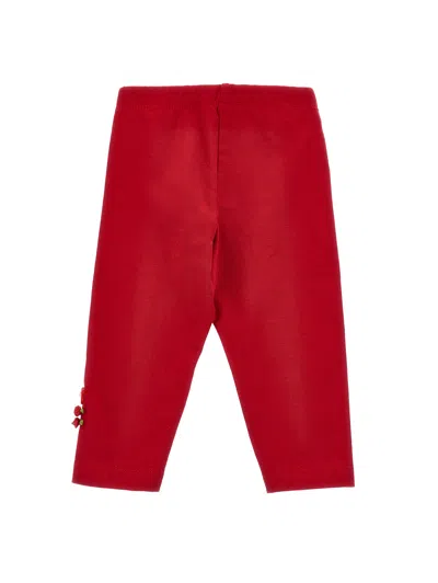 Monnalisa Leggings With Little Flowers In Red