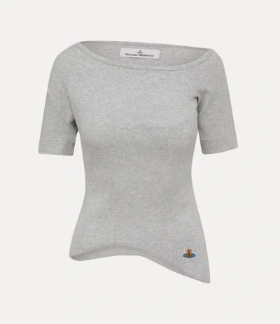 Vivienne Westwood Orgy Shoulder T-shirt Organic Rib Jersey Grey M Women