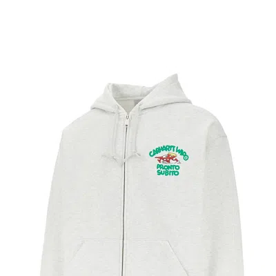 Carhartt Hooded Pronto Sweat Jacket Cotton Blend Sweatshirt In Gray