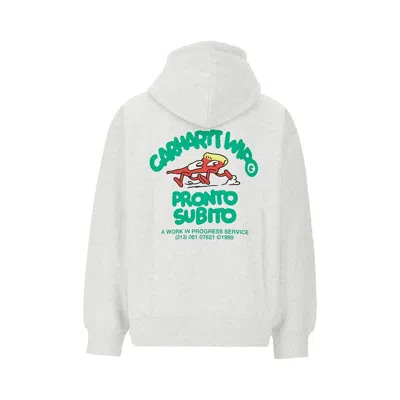 Carhartt Hooded Pronto Sweat Jacket Cotton Blend Sweatshirt In Gray