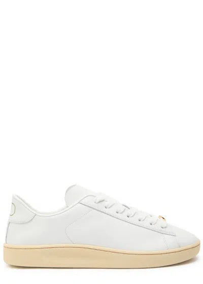 Valentino Royco Low-top Leather Sneakers With Italian Sizing