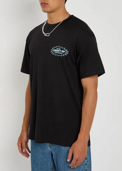 Carhartt Wip Catalogue Printed Cotton T-shirt In Black