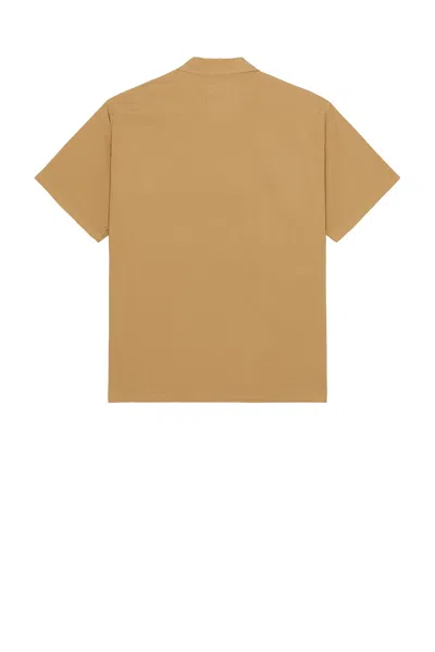 Beams Mil Sht Shirt Textured Ripstop In Brown