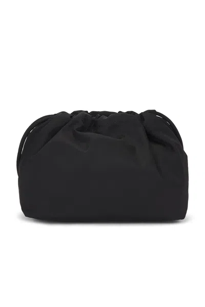 Burberry Reversible Pouch In Black Nylon With Check Pattern